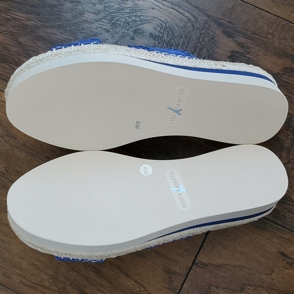 Vince Camuto Belisnda Leather Crossband Slide Platform Sandles Size 8W - Picture 14 of 17